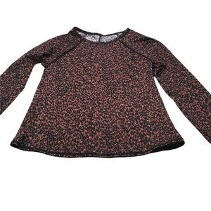 All In Motion Women's Long Sleeve Swim Rash Guard Top Animal Print Small 4-6 New